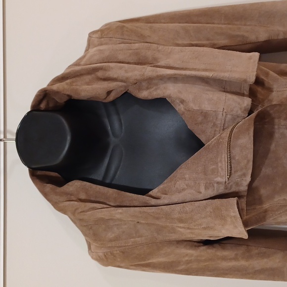 Le Chateau Statement Collar Suede Moto Jacket- Sz. XXS - Picture 2 of 15